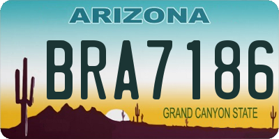 AZ license plate BRA7186
