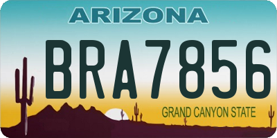AZ license plate BRA7856