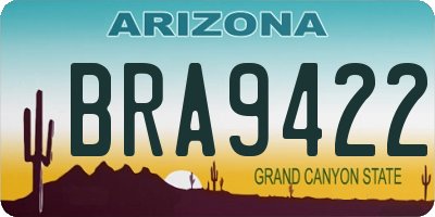 AZ license plate BRA9422