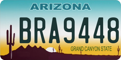 AZ license plate BRA9448
