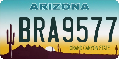 AZ license plate BRA9577