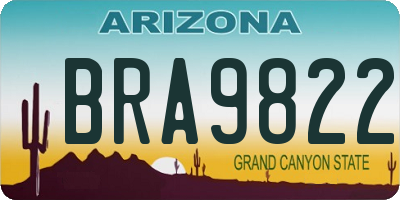 AZ license plate BRA9822