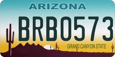 AZ license plate BRB0573
