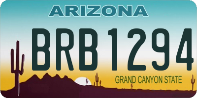 AZ license plate BRB1294