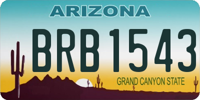 AZ license plate BRB1543
