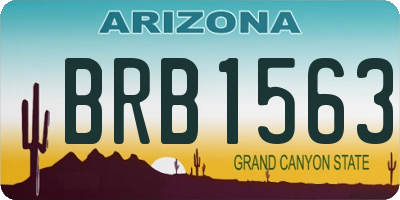 AZ license plate BRB1563
