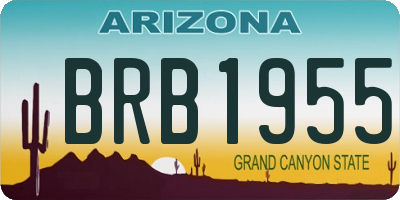 AZ license plate BRB1955