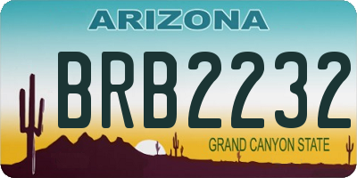 AZ license plate BRB2232