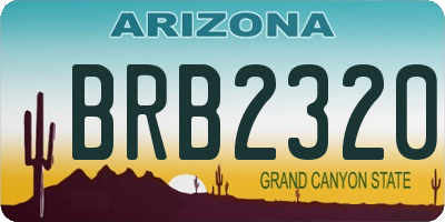 AZ license plate BRB2320