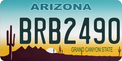 AZ license plate BRB2490