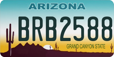 AZ license plate BRB2588
