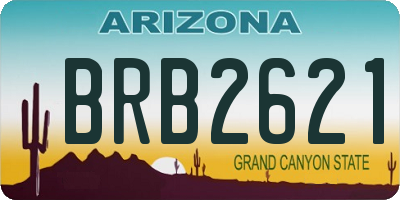AZ license plate BRB2621