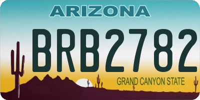 AZ license plate BRB2782
