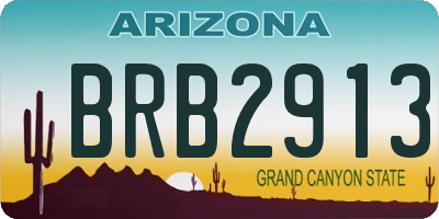AZ license plate BRB2913