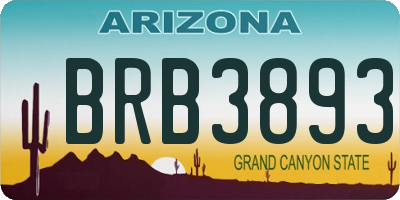 AZ license plate BRB3893