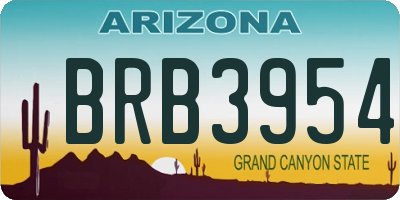 AZ license plate BRB3954