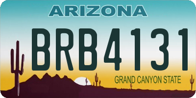 AZ license plate BRB4131