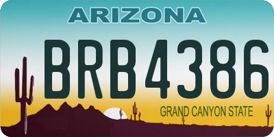 AZ license plate BRB4386
