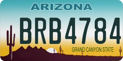 AZ license plate BRB4784