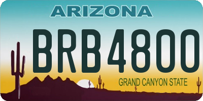 AZ license plate BRB4800