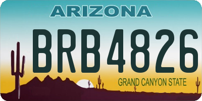 AZ license plate BRB4826