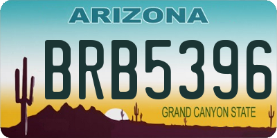 AZ license plate BRB5396