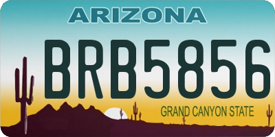 AZ license plate BRB5856