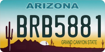 AZ license plate BRB5881