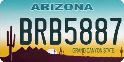 AZ license plate BRB5887
