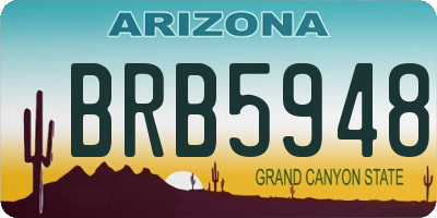 AZ license plate BRB5948
