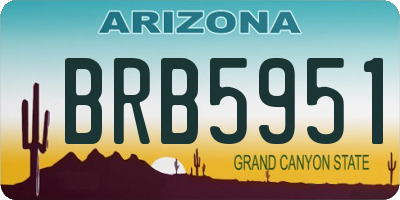 AZ license plate BRB5951
