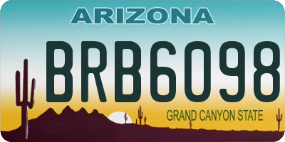 AZ license plate BRB6098