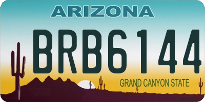 AZ license plate BRB6144