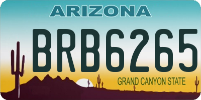 AZ license plate BRB6265