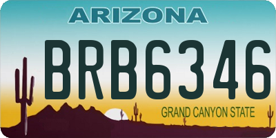 AZ license plate BRB6346