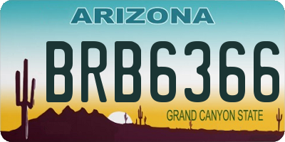 AZ license plate BRB6366