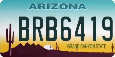 AZ license plate BRB6419
