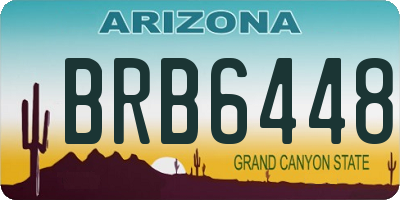 AZ license plate BRB6448