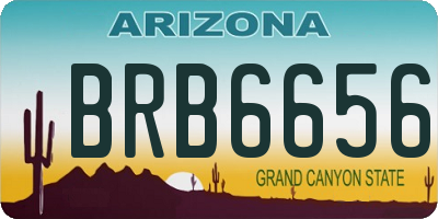 AZ license plate BRB6656