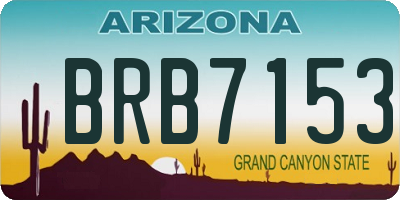 AZ license plate BRB7153