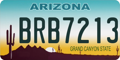 AZ license plate BRB7213