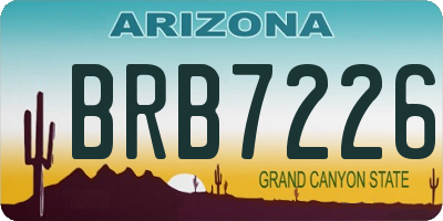 AZ license plate BRB7226