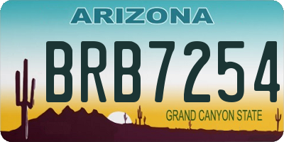 AZ license plate BRB7254