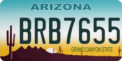 AZ license plate BRB7655