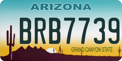 AZ license plate BRB7739