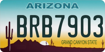 AZ license plate BRB7903