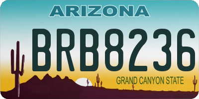 AZ license plate BRB8236