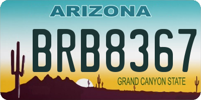AZ license plate BRB8367
