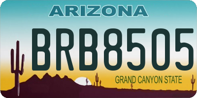 AZ license plate BRB8505