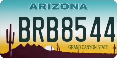 AZ license plate BRB8544
